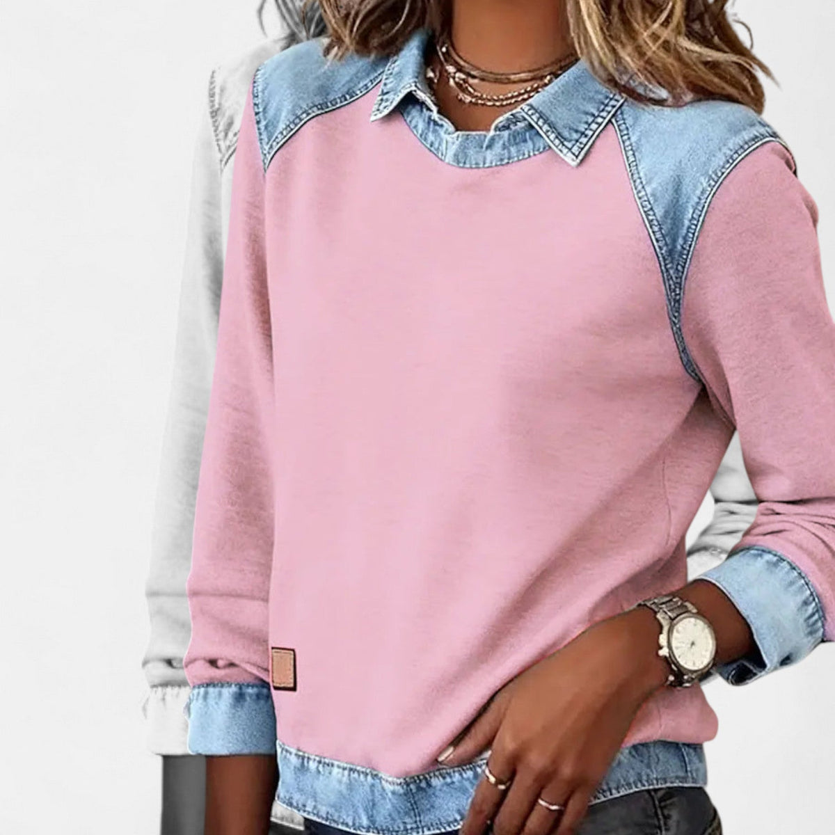 Angélica™ Suéter Casual de Manga Larga para Mujer con Cuello