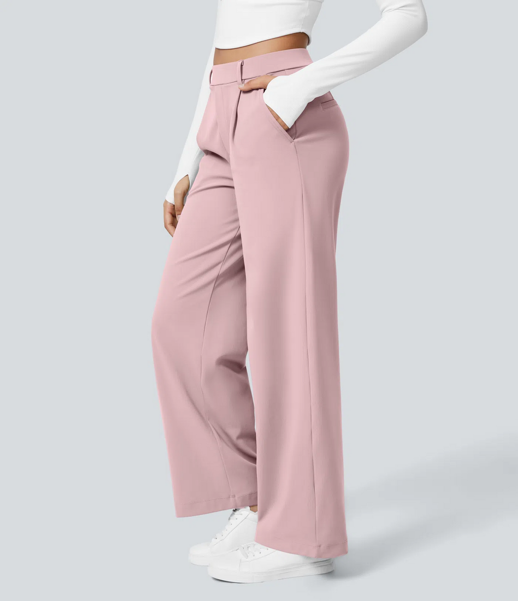Leonarda™ Pantalón Elegante de Talle Alto y Pierna Ancha para Mujer