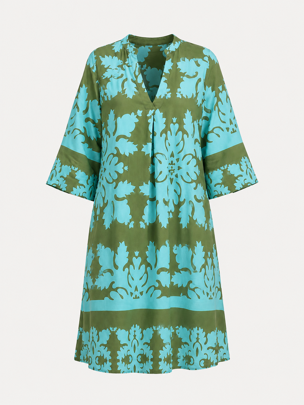 Amalia™ Vestido de Primavera con Estampado y Cuello en V