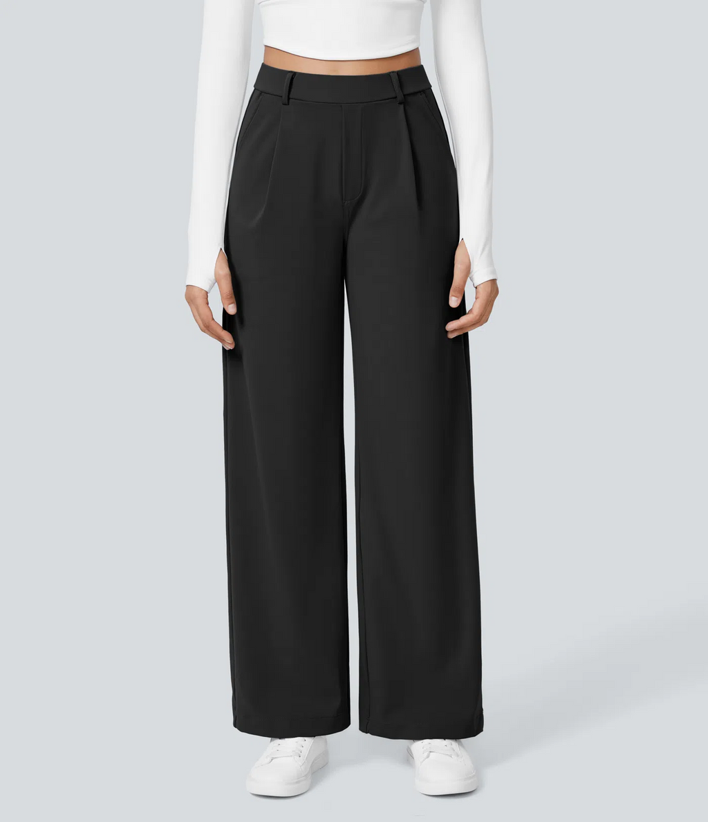 Leonarda™ Pantalón Elegante de Talle Alto y Pierna Ancha para Mujer