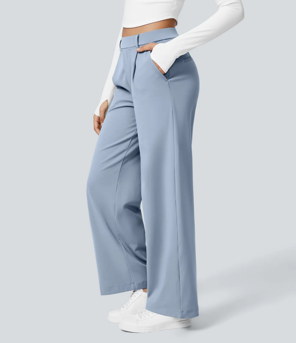 Leonarda™ Pantalón Elegante de Talle Alto y Pierna Ancha para Mujer