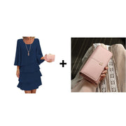 Amparo™ Vestido Largo para Mujer con Volantes y Cuello Cuadrado