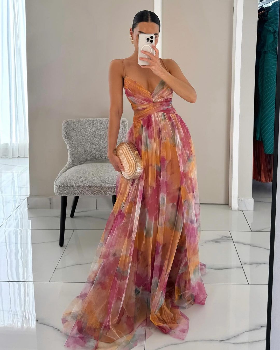 Vestido Largo Nicanora Estampado Floral