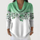 Alba™ | Suéter Floral de Algodón con Cuello Alto