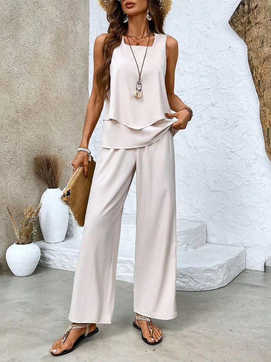 Xóloitzcuintle™ Conjunto de Verano Elegante para Mujer con Blusa y Pantalón