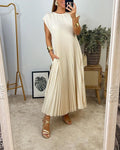Patricia™ Vestido Largo de Verano Casual Plisado para Mujer