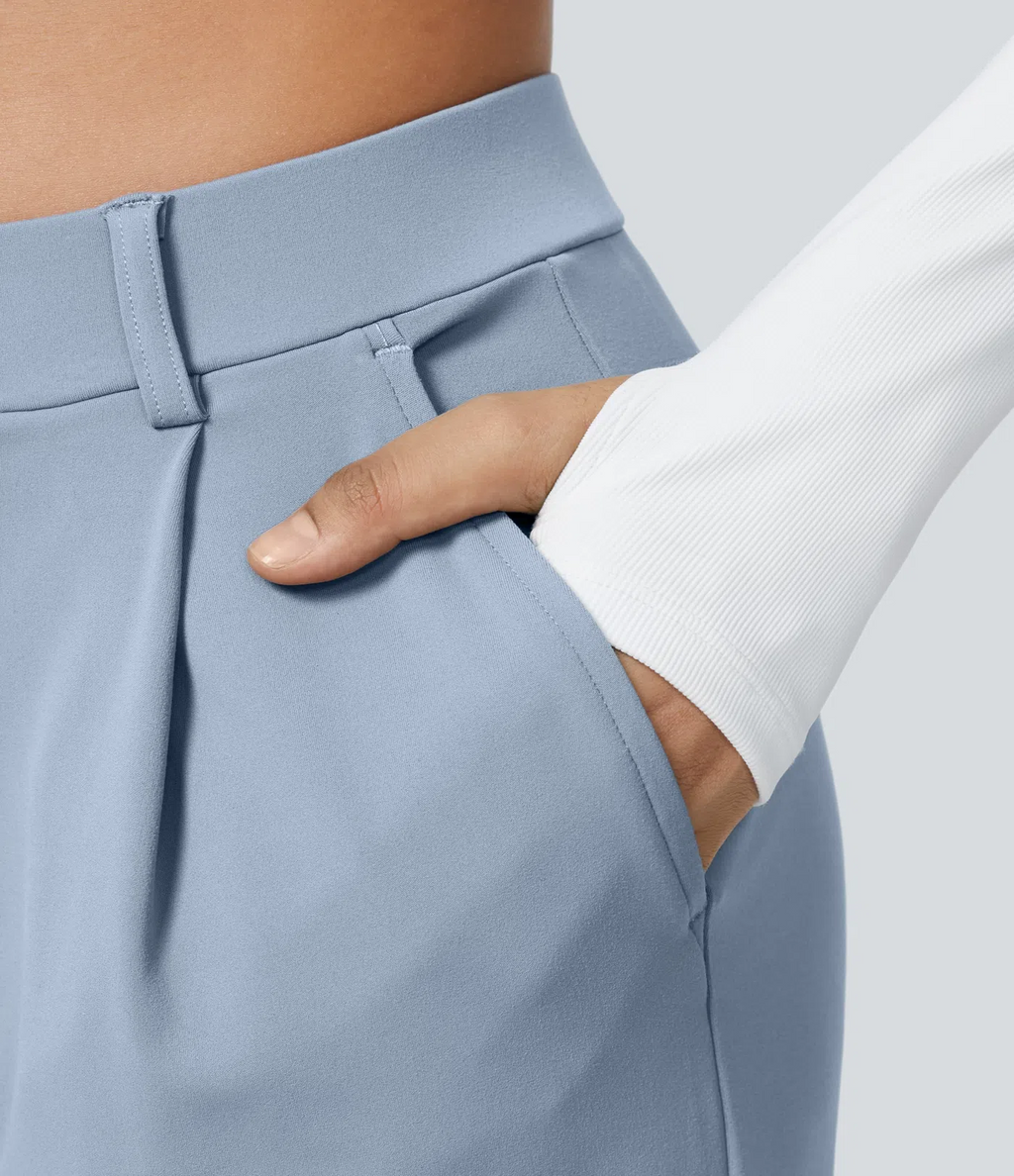 Leonarda™ Pantalón Elegante de Talle Alto y Pierna Ancha para Mujer