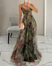 Vestido Largo Nicanora Estampado Floral