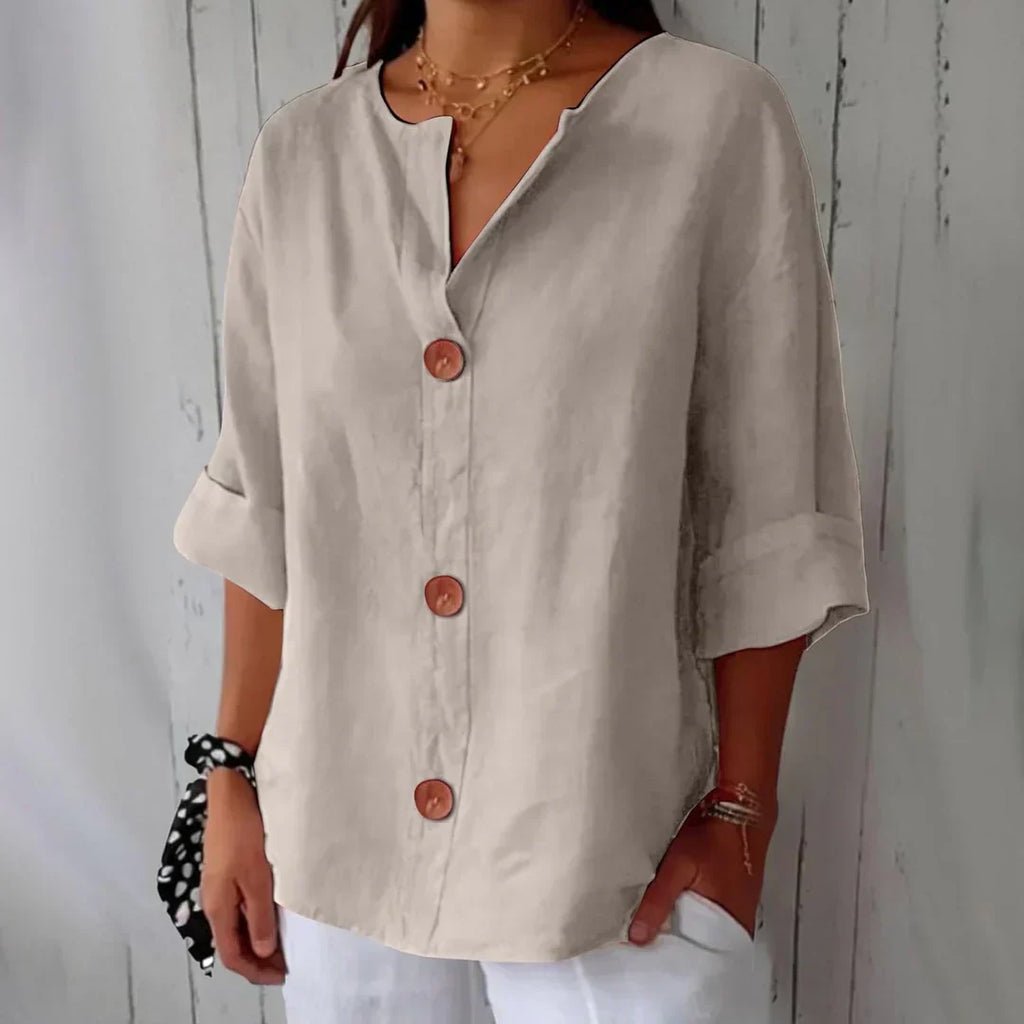 Tequila™ Blusa Minimalista Oversize con Estructura Vertical