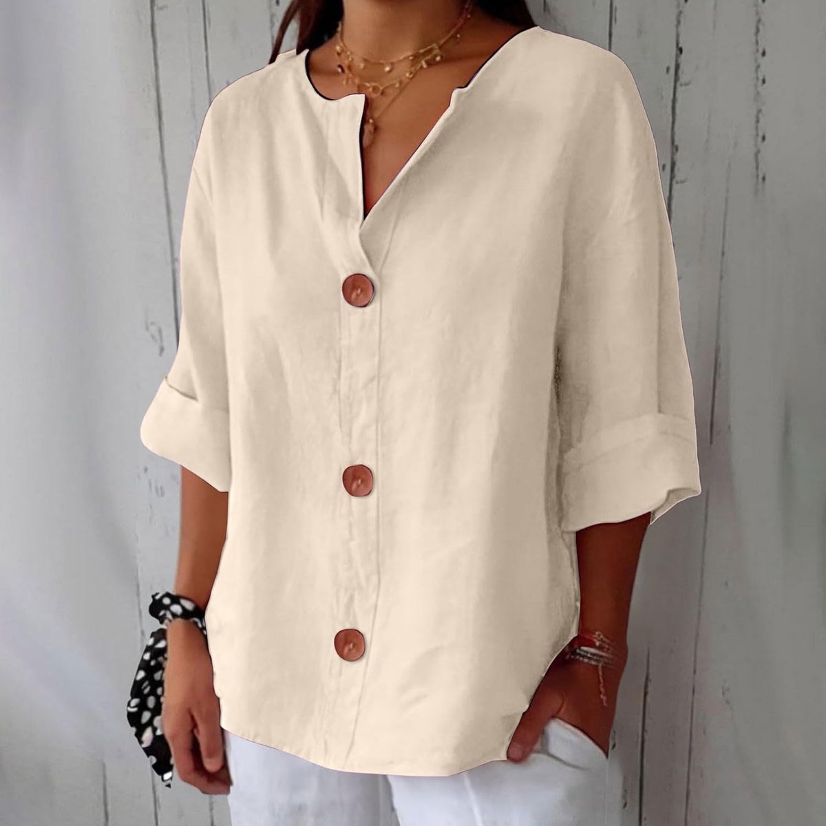 Tequila™ Blusa Minimalista Oversize con Estructura Vertical