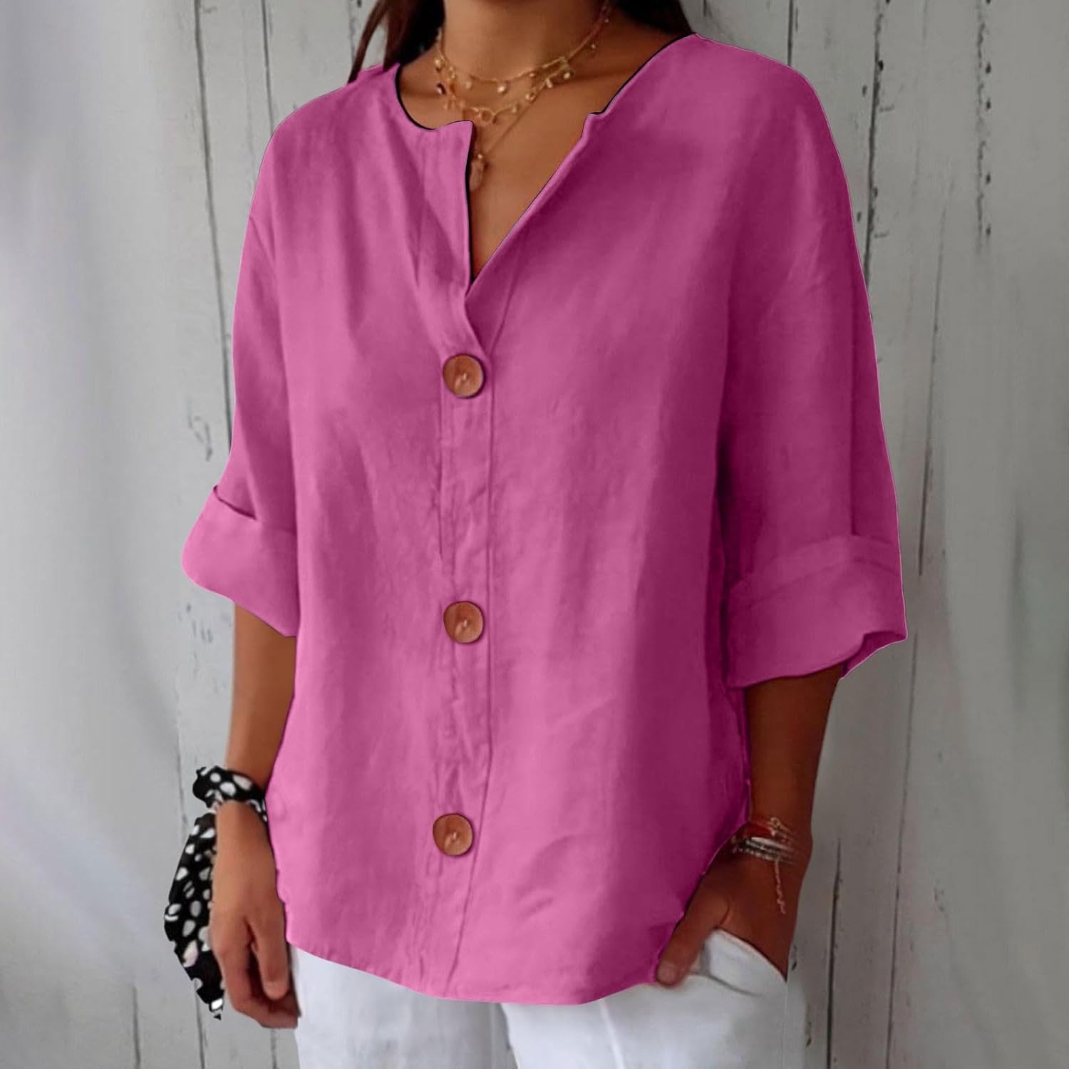 Tequila™ Blusa Minimalista Oversize con Estructura Vertical