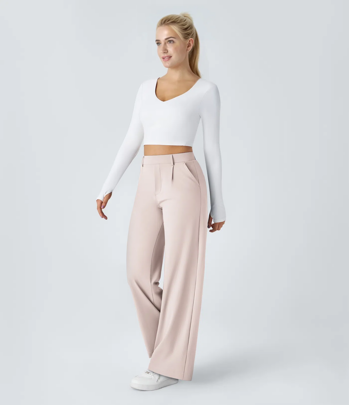 Leonarda™ Pantalón Elegante de Talle Alto y Pierna Ancha para Mujer