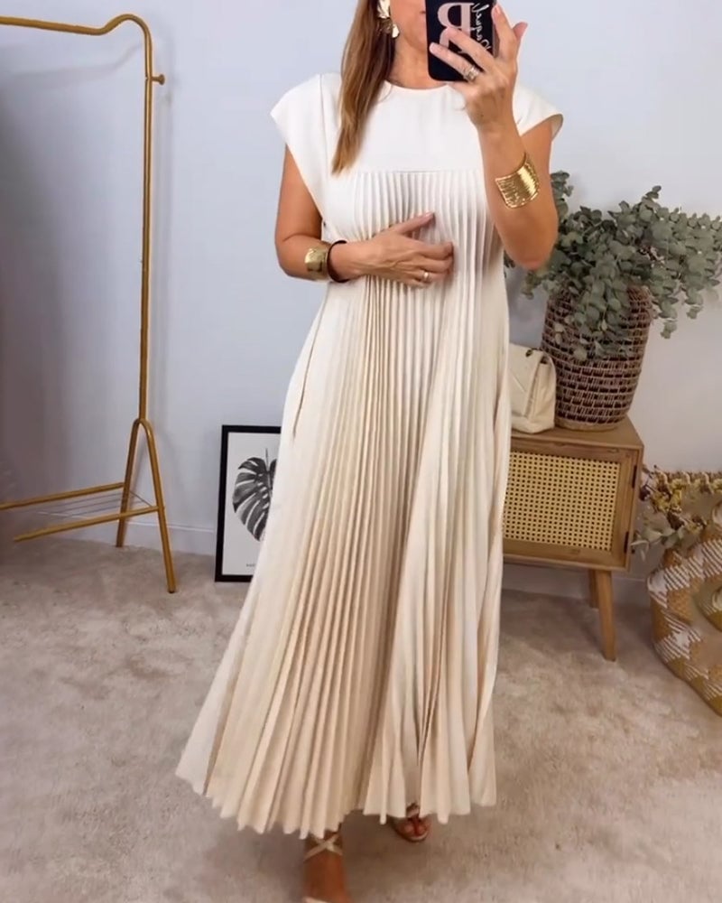 Patricia™ Vestido Largo de Verano Casual Plisado para Mujer