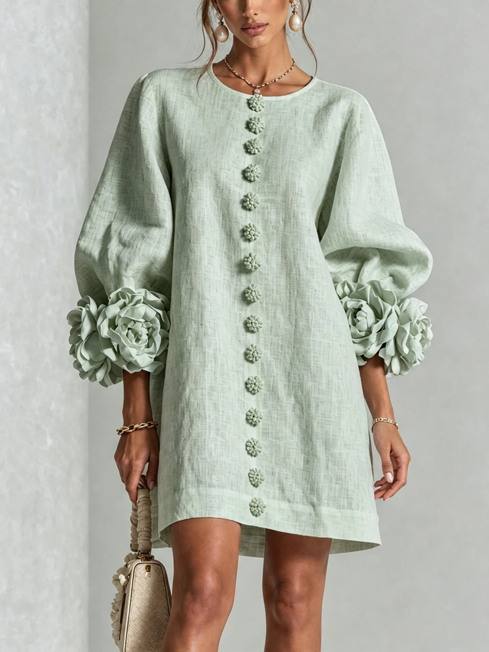 Élodie | Vestido floral con botones