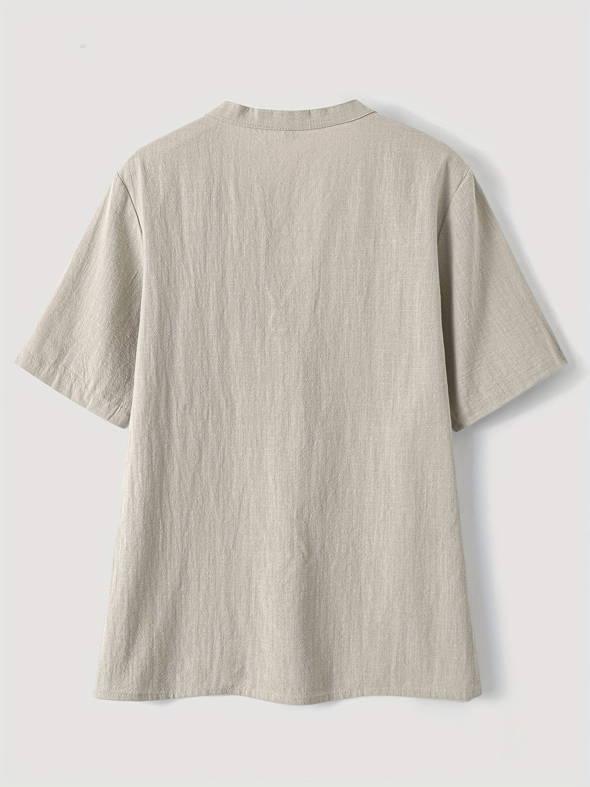 Blusa Elegante con Cuello en V y Botones de Madera