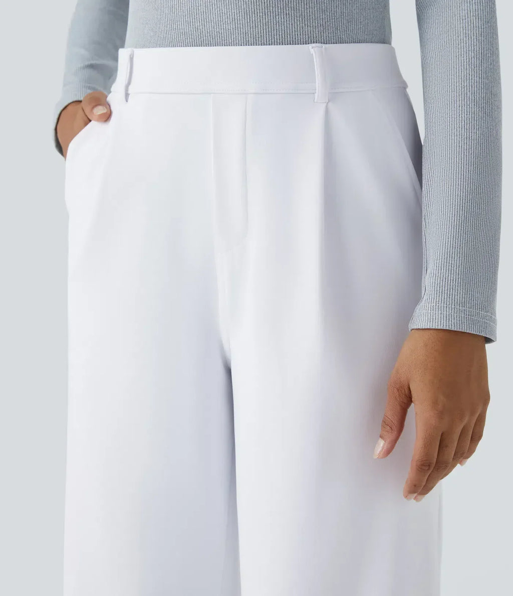 Leonarda™ Pantalón Elegante de Talle Alto y Pierna Ancha para Mujer