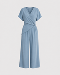 Conjunto Elegante Citlalli de Dos Piezas con Top Cruzado