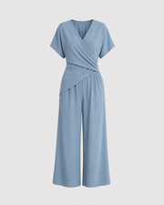 Conjunto Elegante Citlalli de Dos Piezas con Top Cruzado