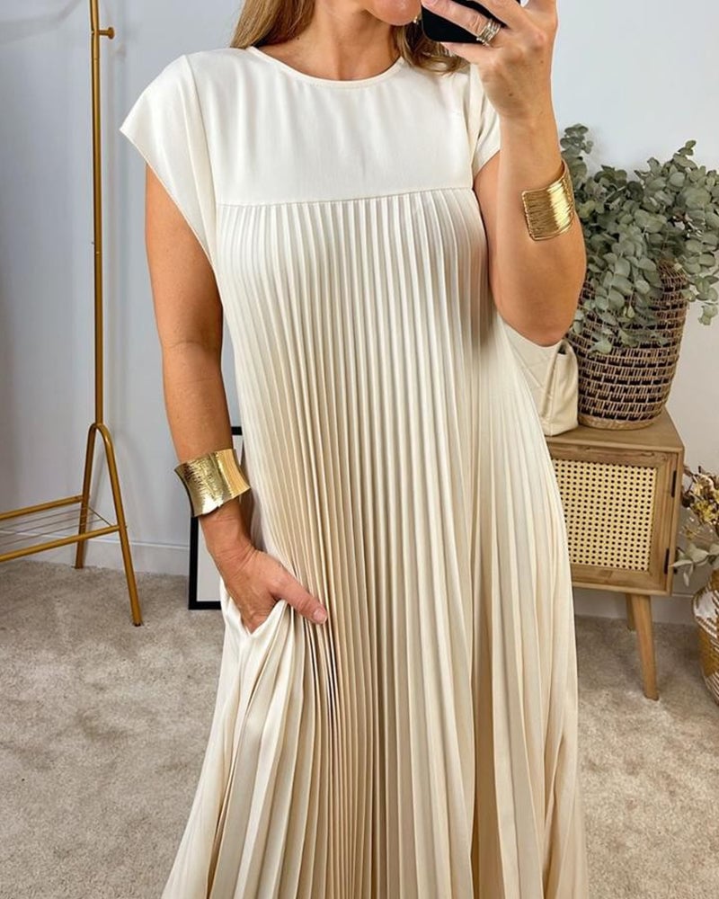 Patricia™ Vestido Largo de Verano Casual Plisado para Mujer