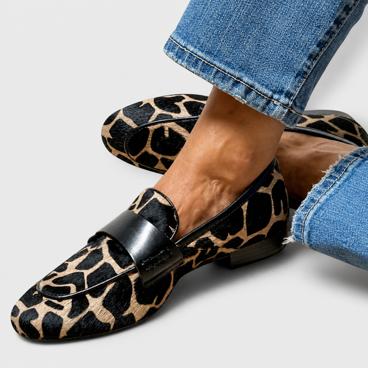 Léonie™ | Mocasín de Leopardo