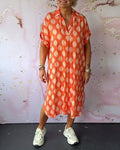 Fátima™ Vestido Midi Suelto de Primavera con Cuello Solapa