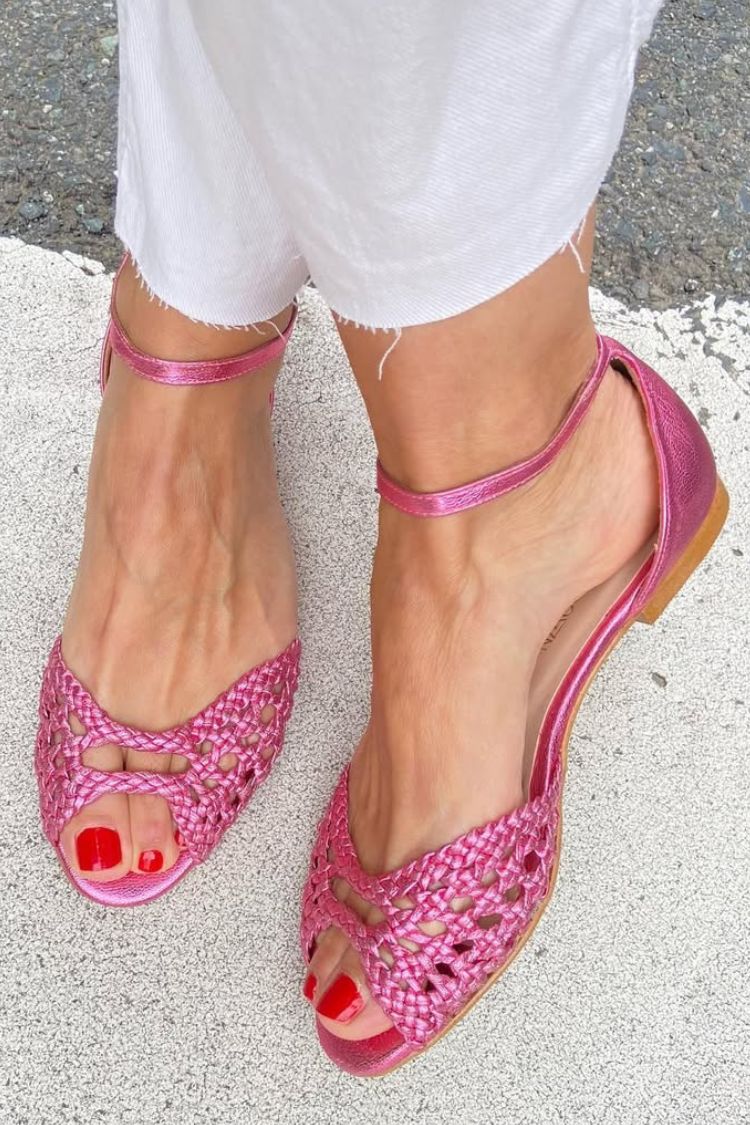 Juanita | Sandalias Doradas Trenzadas