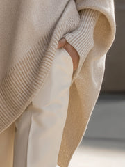 Herminia™ Suéter Oversize Largo para Mujer en Punto Suave
