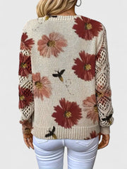 Abril™ Suéter Elegante con Estampado Floral y Mangas Aireadas