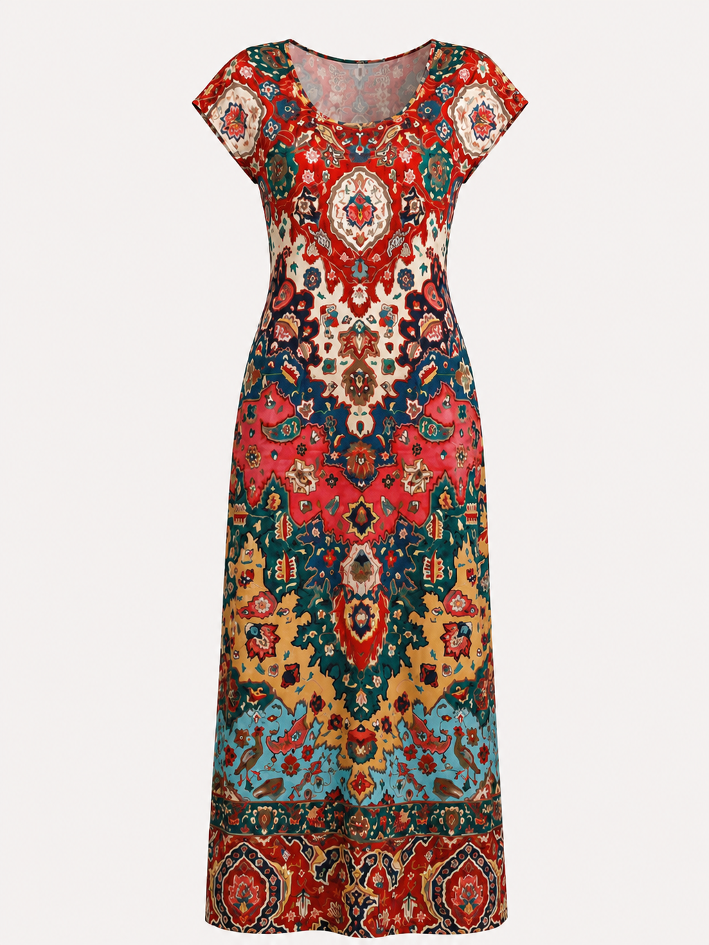 Zacatecas™ Vestido Largo Estampado de Verano con Aberturas