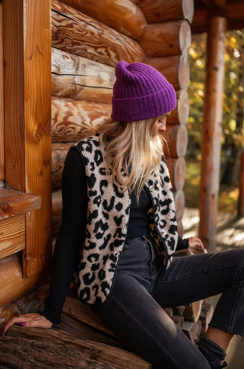 Yesenia™ Chaleco Acolchado con Leopardo para Mujer