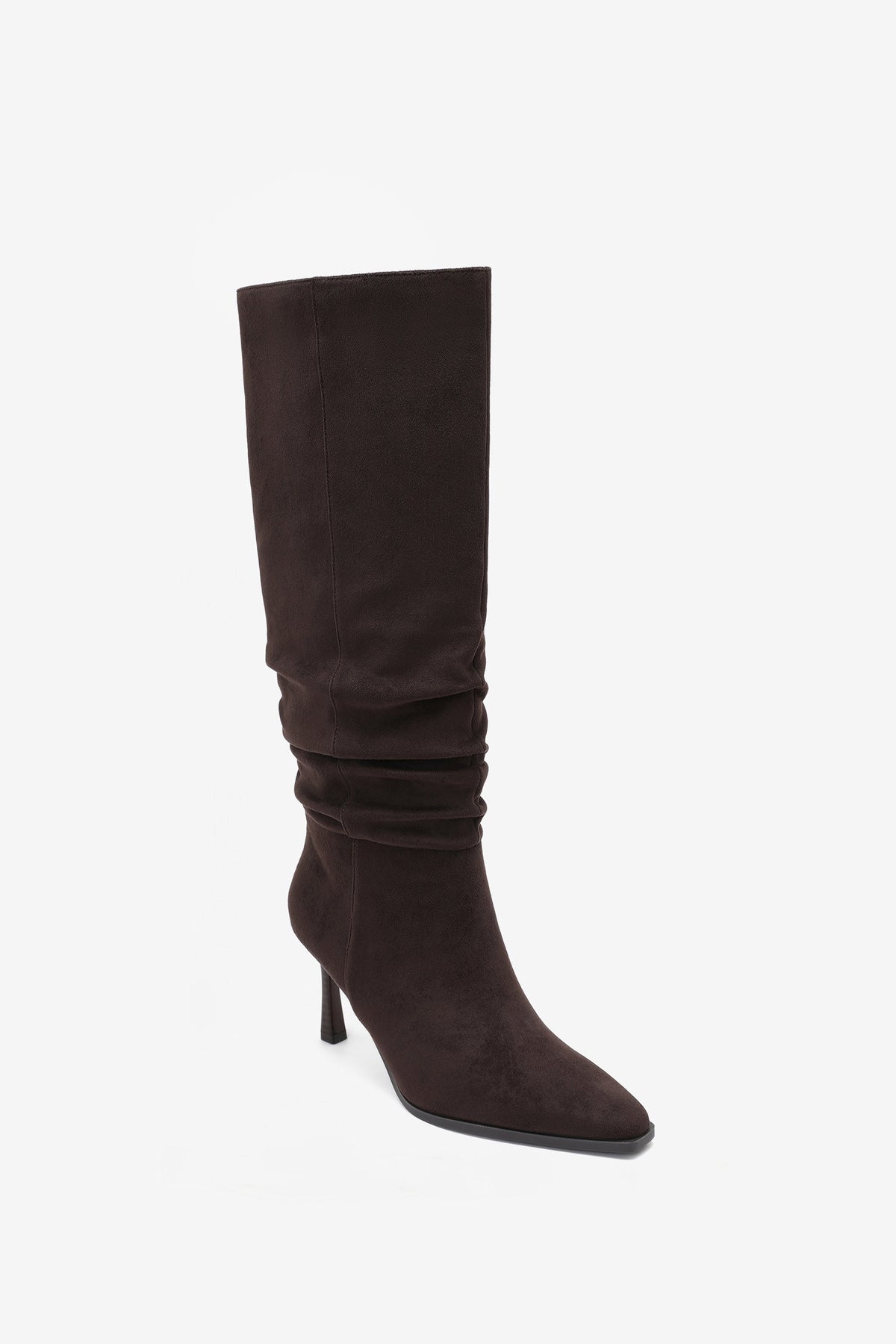 Ariana | Botas plisadas con tacón topo