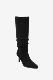 Ariana | Botas plisadas con tacón topo