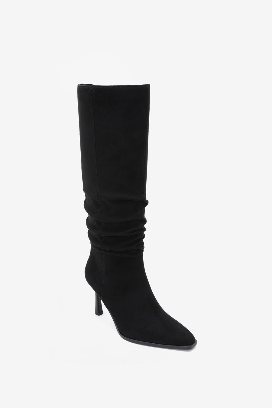 Ariana | Botas plisadas con tacón topo