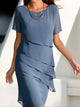 Asunción™ Vestido Midi de Fiesta con Capas Fluidas y Elegantes