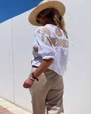Tampico™ Blusa Bordada de Corte Suelto
