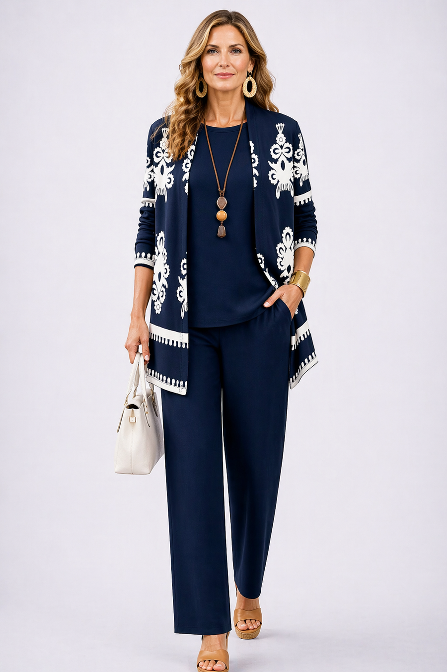 Conjunto de Tres Piezas · Azul Noche