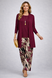 Conjunto de Tres Piezas · Burdeos