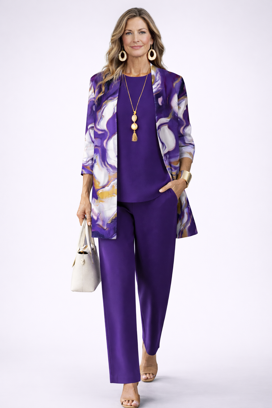 Conjunto de Tres Piezas · Morado 3