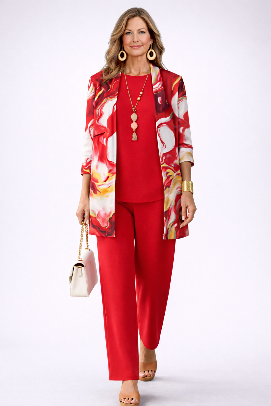 Conjunto de Tres Piezas · Rojo