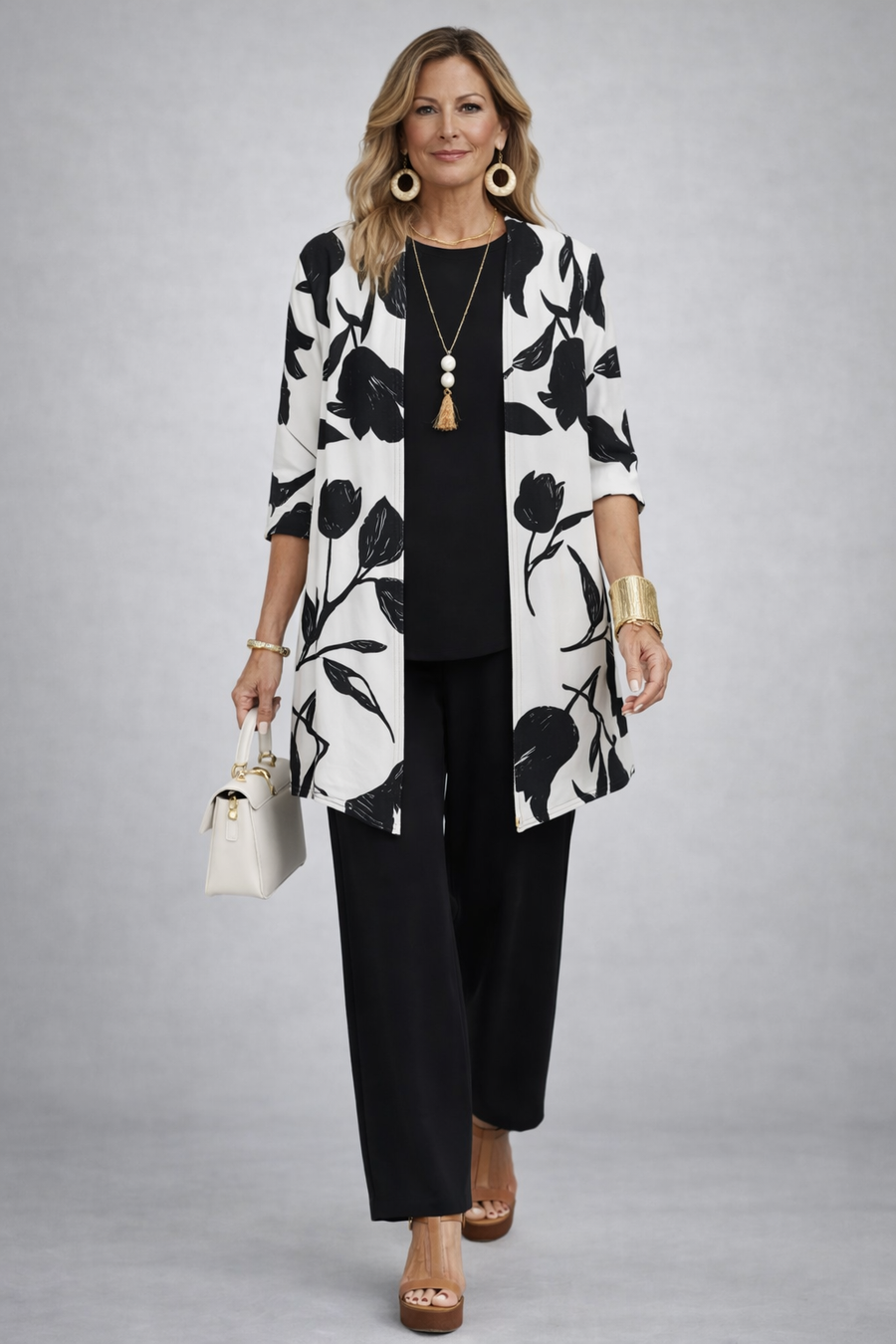 Conjunto de Tres Piezas · Negro y Blanco