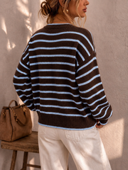 Celia™ | Cárdigan de Punto a Rayas Elegante