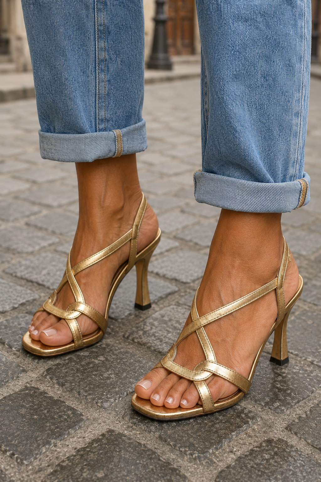 Baudelia | Sandalias Doradas Encanto de Verano