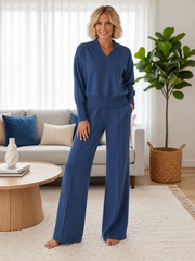 Valentina | Acogedor conjunto en forma de V con pantalones anchos