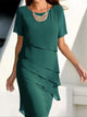 Asunción™ Vestido Midi de Fiesta con Capas Fluidas y Elegantes