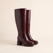 NORA | Botas altas de tacón para pantorrilla ancha