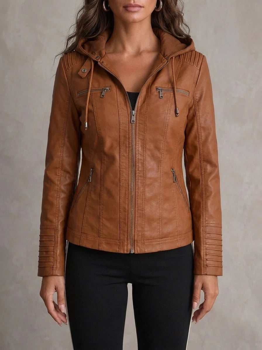 ASUNCIÓN - CHAQUETA DE PIEL RESISTENTE Y ELEGANTE