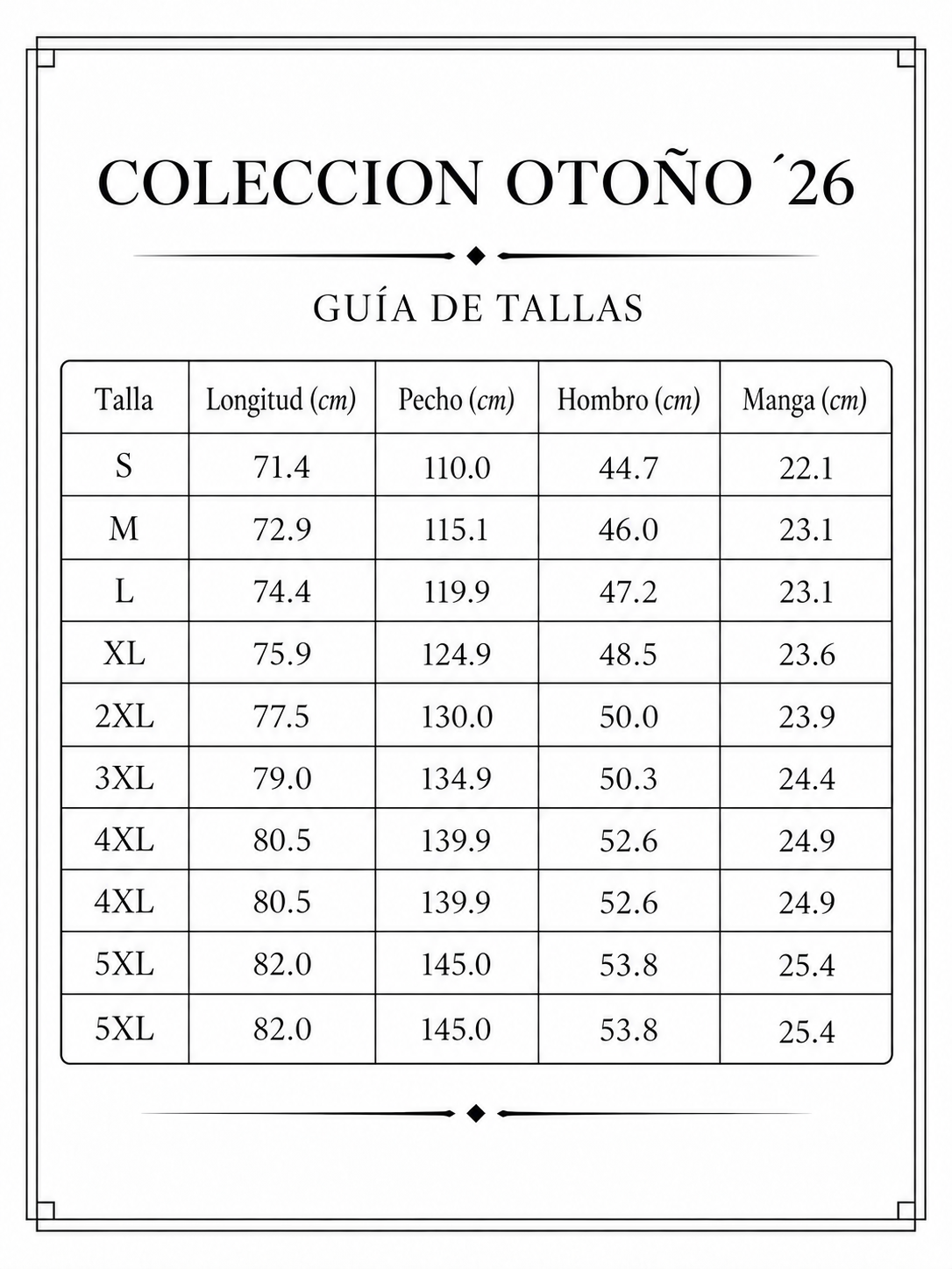 Consuelo™ | Suéter Waffle de Doble Capa size chart