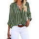 Blusa Elegante de Rayas para Mujer con Corte Recto