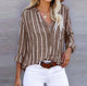 Blusa Elegante de Rayas para Mujer con Corte Recto