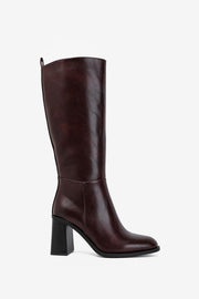 Louisa Botas de tacón grueso marrón